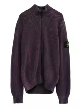 Кардиган в рубчик Stone Island, фиолетовый