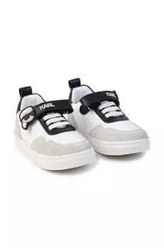 Karl Lagerfeld Детские кожаные кроссовки, черный