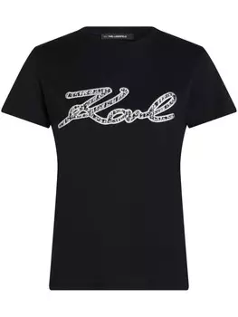 Karl Lagerfeld футболка Boucle Karl Signature, черный