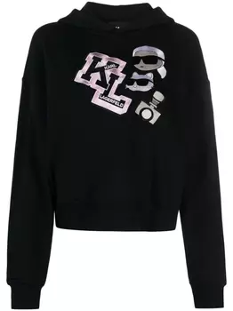 Karl Lagerfeld худи Ikonik Varsity, черный