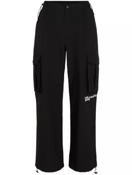 Karl Lagerfeld Jeans брюки карго с логотипом, черный