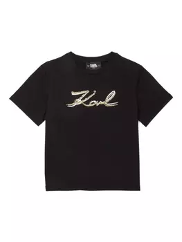 Karl Lagerfeld Kids футболка Signature, черный