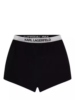 Karl Lagerfeld пляжные шорты с логотипом, черный