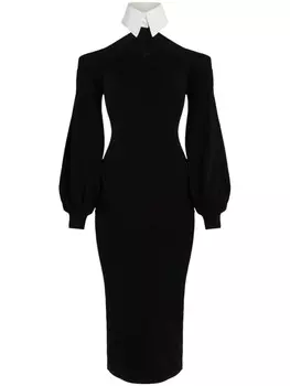 Karl Lagerfeld трикотажное платье с открытыми плечами, черный