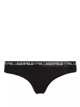 Karl Lagerfeld трусы-стринги Ikonik, черный