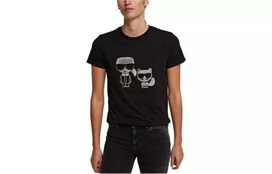KARL LAGERFELD Женская футболка, цвет Black