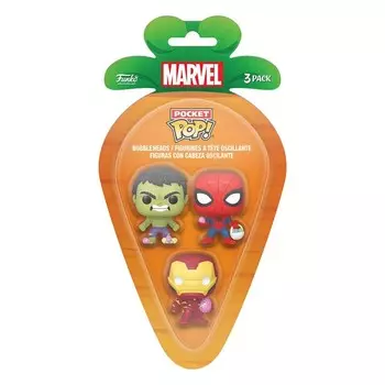 Карманный Поп! 3 упаковки — Marvel Hulk Человек-Паук Железный Человек — Морковь Funko POP!