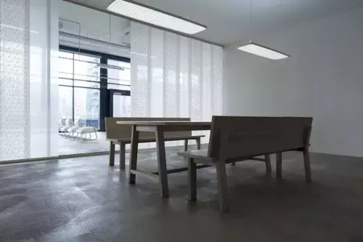 Карниз для штор GARESA "Карниз Smart Panel", 5 направляющих, желаемая длина, алюминиевый рельс для штор с планерами, выдвижной, настенный 450 см, белый