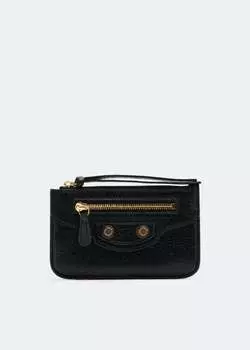 Картхолдер BALENCIAGA Le Cagole long coin and card holder, черный
