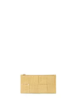 Картхолдер Bottega Veneta Long zipped, желтый