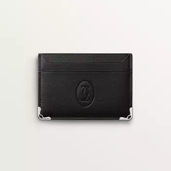 Картхолдер Cartier Porte-cartes double, Must de Cartier, черная телячья кожа