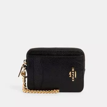 Картхолдер COACH Zip, золотой/черный