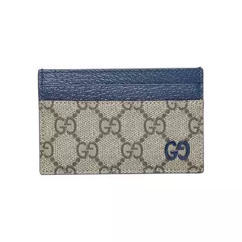 Картхолдер Gucci Monogram Card Holder, цвет Beige/Ebony/Blue