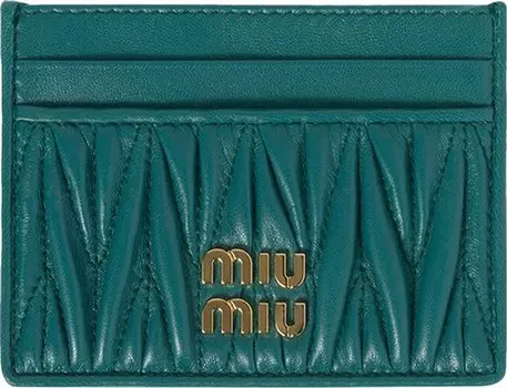Картхолдер Miu Miu Matelass Nappa Leather 'Sabbia', загар