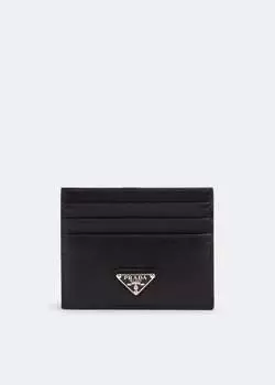Картхолдер PRADA Saffiano leather cardholder, черный