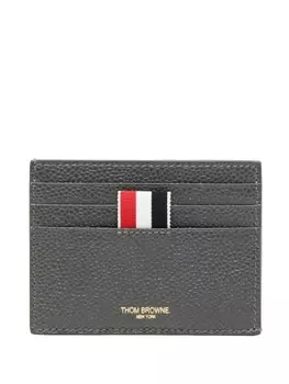 Картхолдер с кожаной петлей Thom Browne, серый