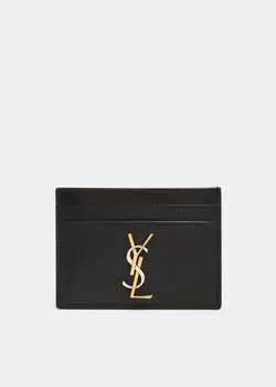 Картхолдер SAINT LAURENT Cassandre card case, черный