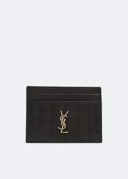 Картхолдер SAINT LAURENT Cassandre card case, черный