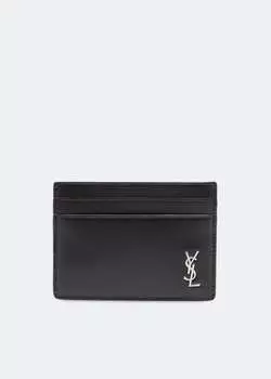 Картхолдер SAINT LAURENT Monogramme card holder, черный
