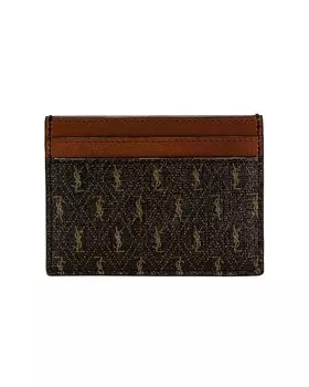 Картхолдер Saint Laurent YSL, цвет Choc