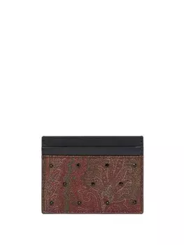 Картхолдер со стразами ETRO, коричневый