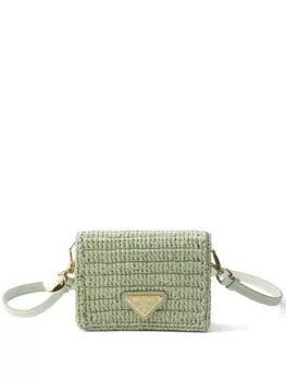 Картхолдер в технике кроше Prada, зеленый