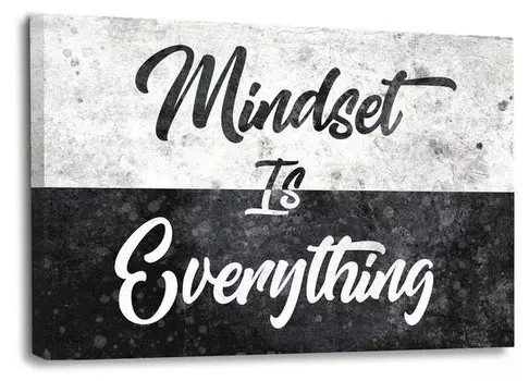 Картина на холсте Hustling Sharks Mindset is Everything, белый