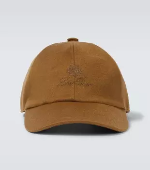 Кашемировая бейсболка с логотипом Loro Piana, коричневый
