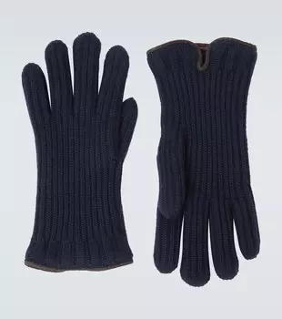 Кашемировые перчатки Loro Piana, синий