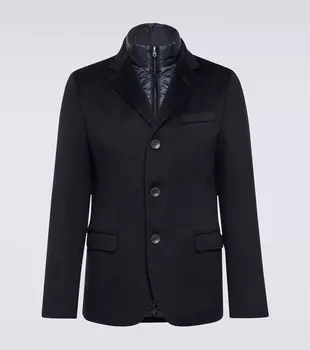 Кашемировый блейзер Herno, цвет blu navy