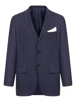 Кашемировый блейзер Kiton, синий