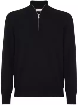 Кашемировый джемпер Brunello Cucinelli, черный