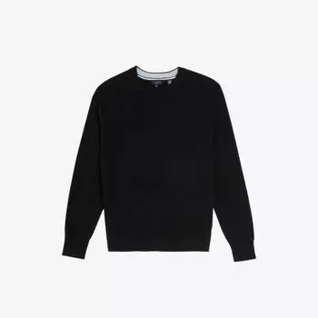 Кашемировый джемпер косой вязки Glant с круглым вырезом Ted Baker, черный