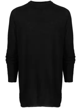 Кашемировый джемпер с круглым вырезом Rick Owens, черный