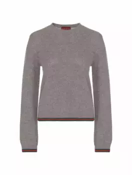 Кашемировый джемпер Web Gucci, серый