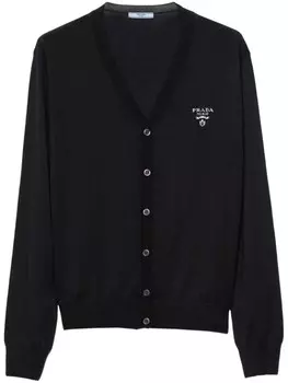 Кашемировый кардиган Prada, черный