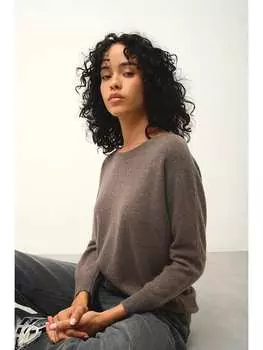 Кашемировый пуловер AUTHENTIC CASHMERE, коричневый
