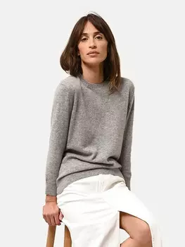 Кашемировый пуловер Just Cashmere, серый