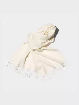 Кашемировый шарф Uniqlo, белый