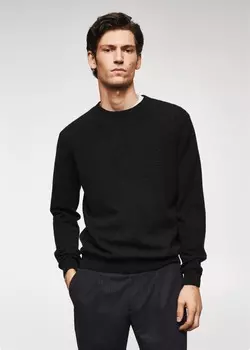 Кашемировый свитер MANGO, антрацит