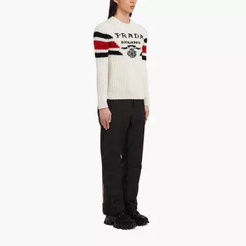 Кашемировый свитер мужской белый Prada, белый