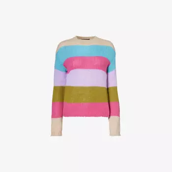Кашемировый свитер Palco в полоску Weekend Max Mara, мультиколор