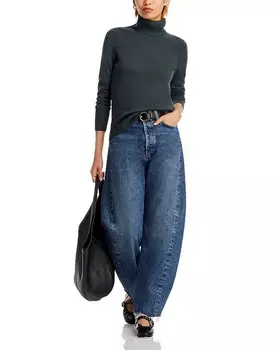 Кашемировый свитер с высоким воротником AQUA Cashmere, зеленый