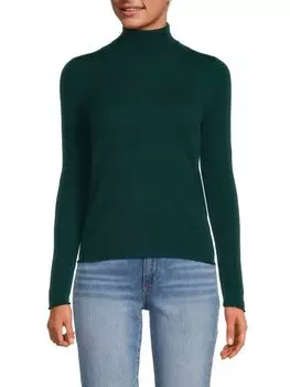Кашемировый свитер с высоким воротником Sofia Cashmere, зеленый