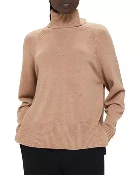 Кашемировый свитер с высоким воротником Whistles, цвет Tan/Beige