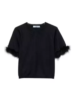 Кашемировый топ Prada, черный