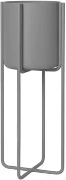 Кашпо BLOMUS "Кашпо с рамой -KENA- Steel Grey" 55 см, цвет Steel Gray