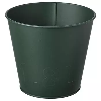 Кашпо для дома/сада/темно-зеленое, 15 см, KERBR IKEA