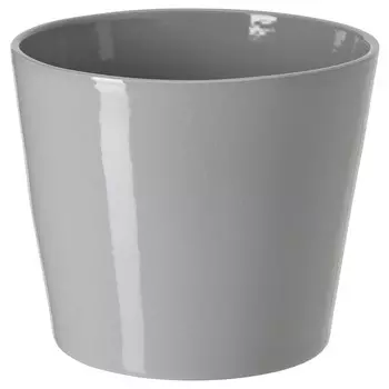 Кашпо для дома/улицы, серое, 15 см, SKOGSVINBR IKEA