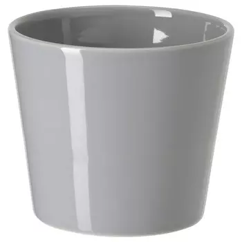Кашпо для дома/улицы, серое, 9 см, SKOGSVINBR IKEA